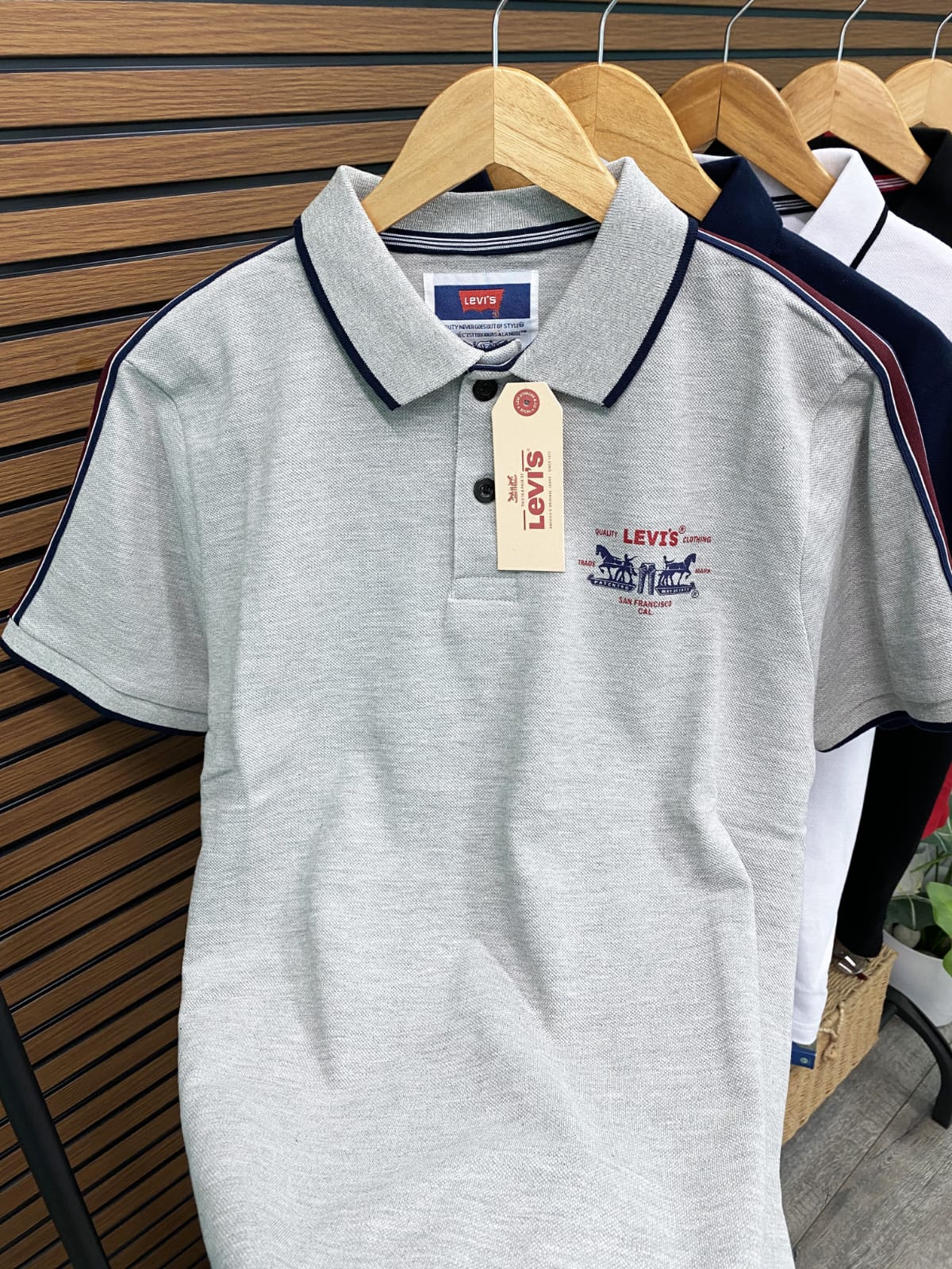 LEVI'S Light Grey Polo T-Shirt