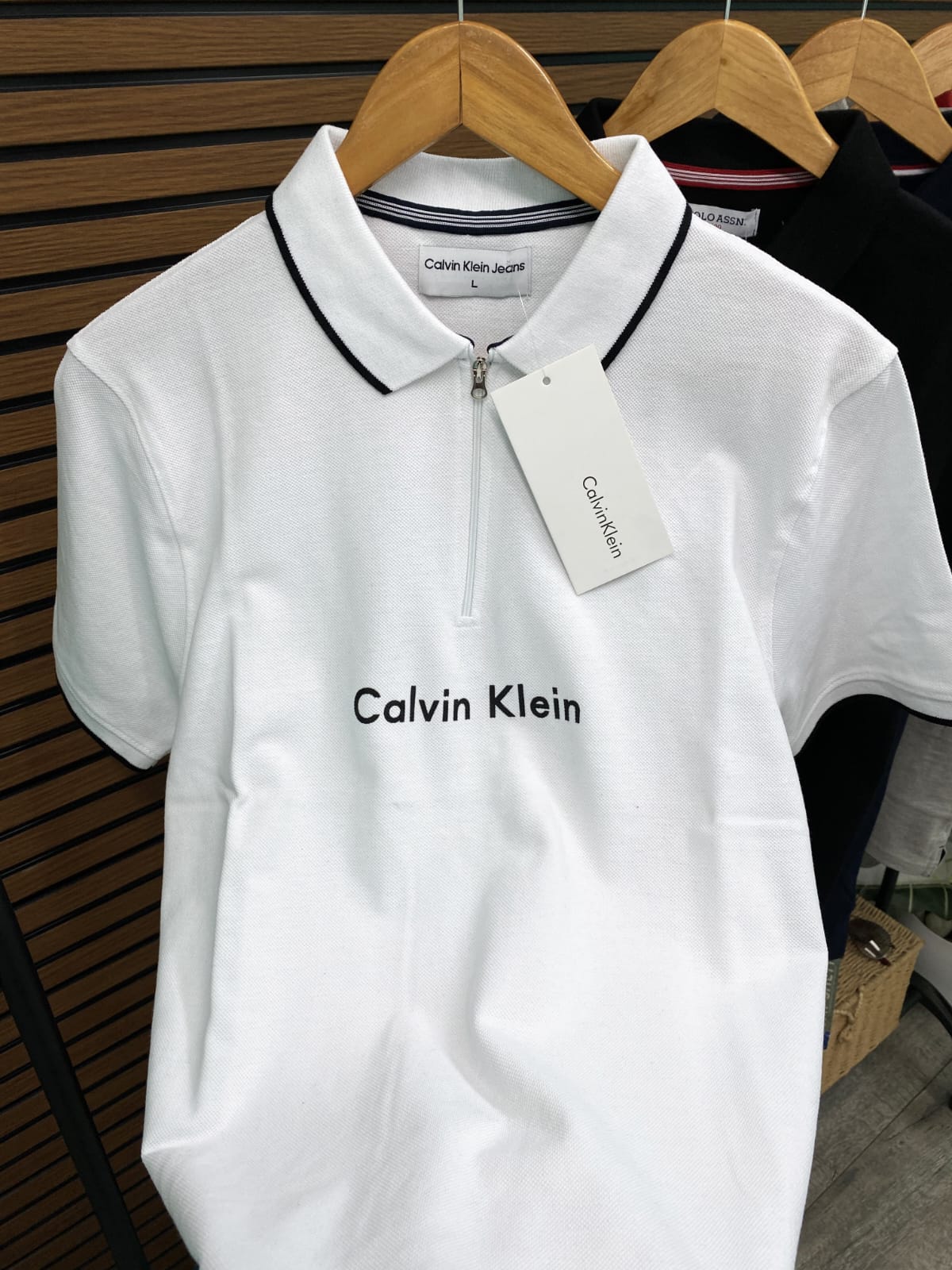 CALVIN KLEIN White Polo T-Shirt