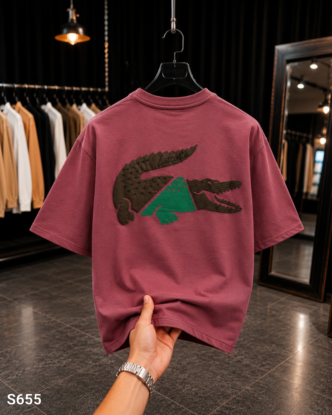 LACOSTE Premium Drop Shoulder T-Shirt
